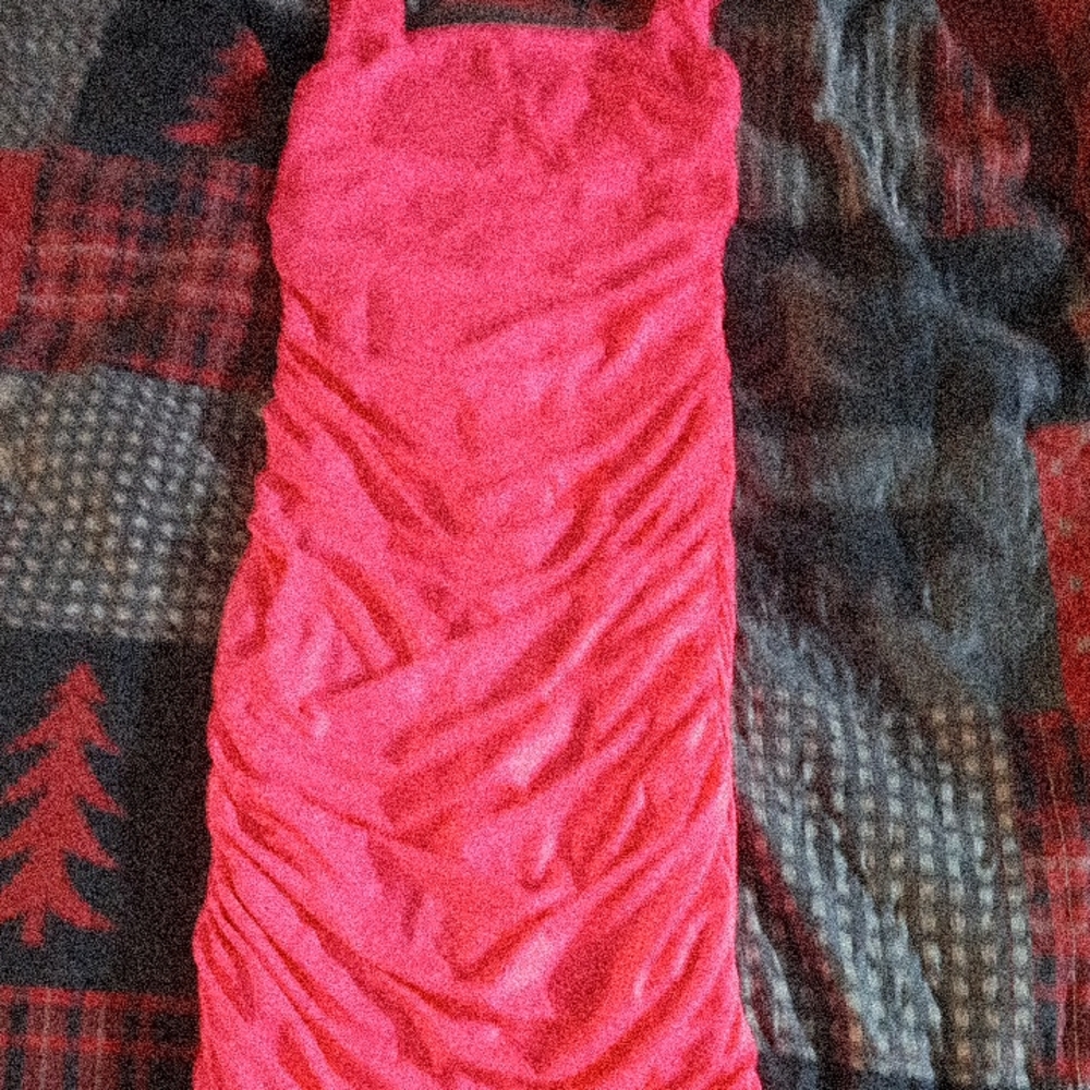 Elegant Pink Ruched Dress